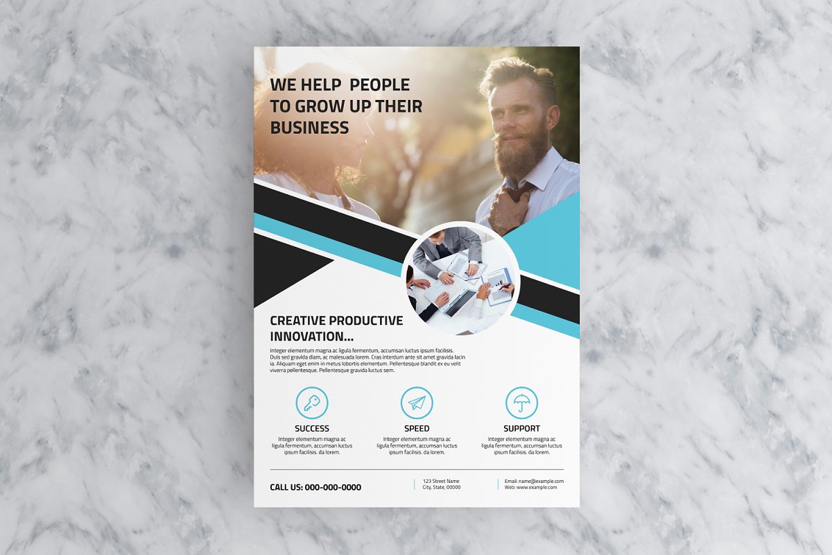 فایل لایه باز آگهی تجاری Clean Business Flyer - 3