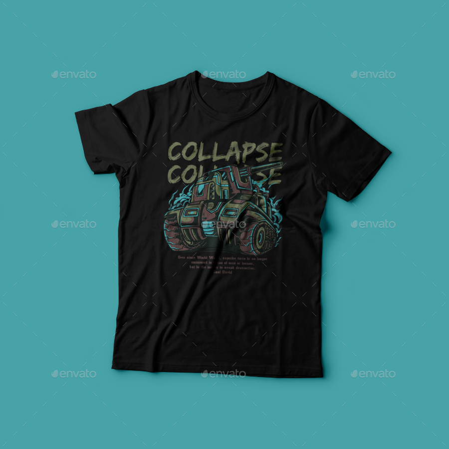 وکتور تیشرت Collapse - 4