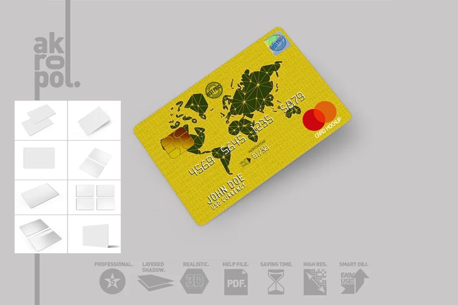موکاپ کارت اعتباری Credit Cards Mockup