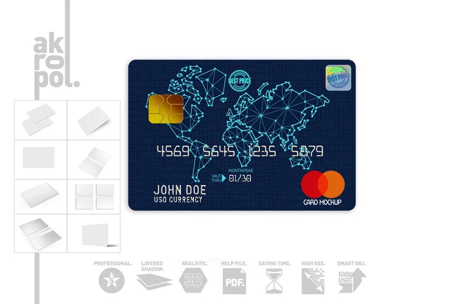موکاپ کارت اعتباری Credit Cards - 9