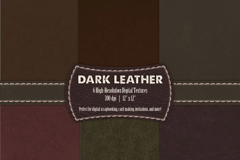 تکسچر چرم Dark Leather Digital Textures 