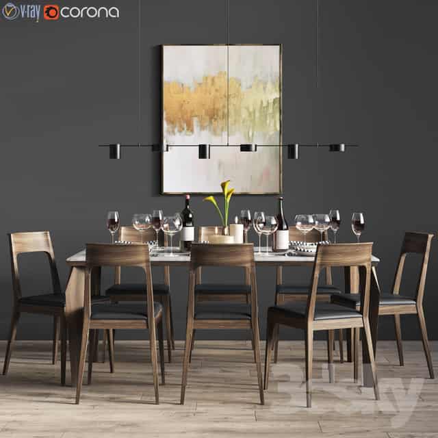 دانلود 60 مدل سه بعدی میز غذاخوری از Pro 3DSky – مجموعه سوم - 5 دانلود 60 مدل سه بعدی میز غذاخوری - 4