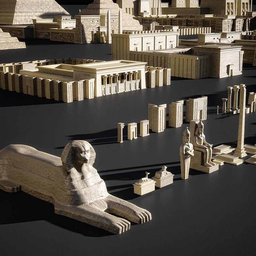 دانلود مدل سه بعدی بناهای مصری