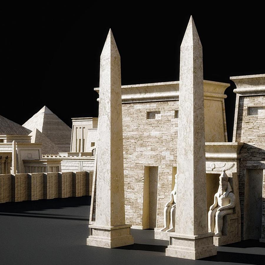 مدل سه بعدی بناهای مصری