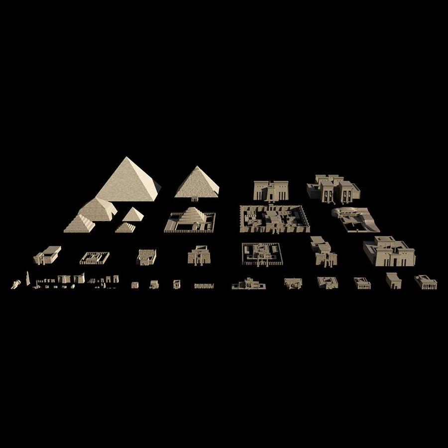 مدل سه بعدی بناهای مصری