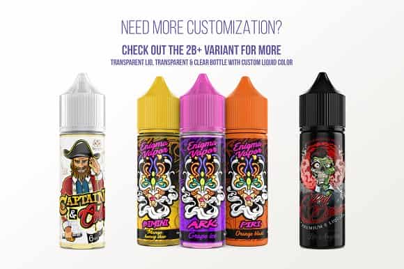 موکاپ قطره چکان ELiquid Bottle Mockup V. 2B