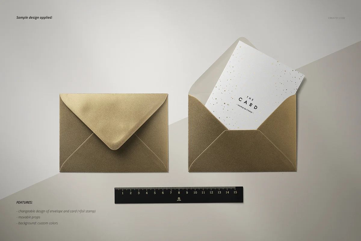 موکاپ پاکت نامه Envelopes Mockup Set - 18