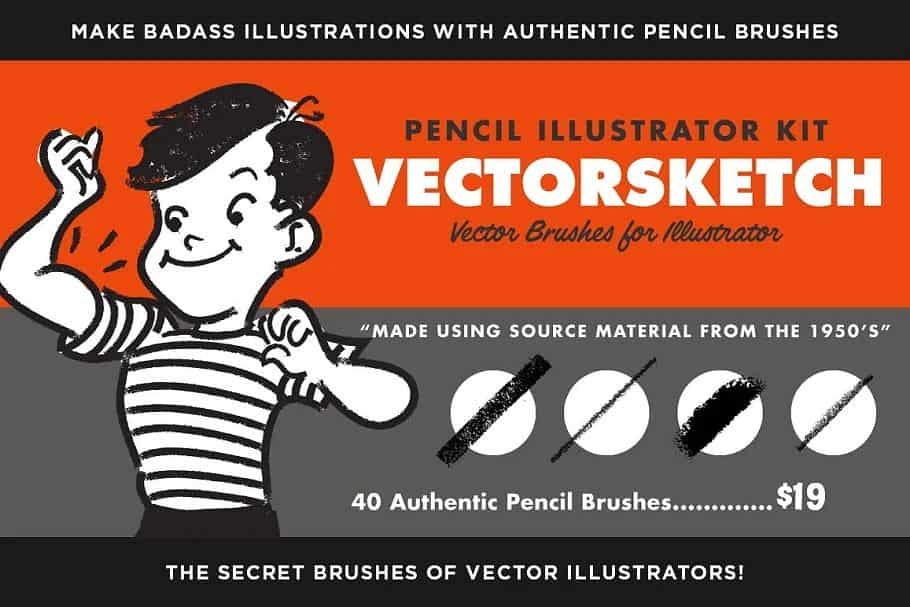 براش ایلاستریتر Essential Illustrator Brush Bundle - 74
