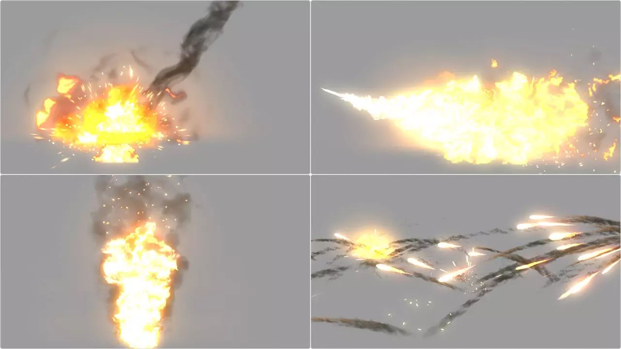 Explosive Realistic VFX Texture برای یونیتی - 1