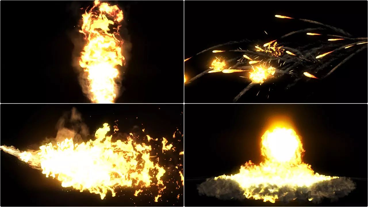 Explosive Realistic VFX Texture برای یونیتی - 3