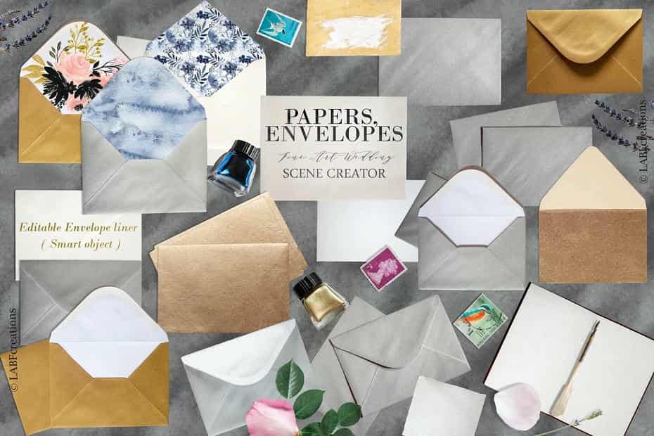 جعبه ابزار ساخت موکاپ کارت دعوت عروسی