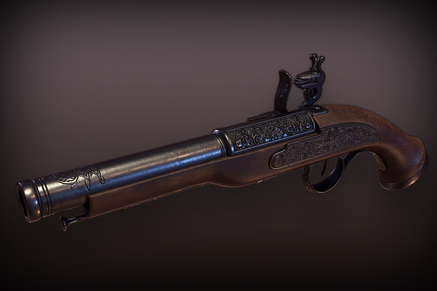 مدل سه بعدی اسلحه قدیمی - 2