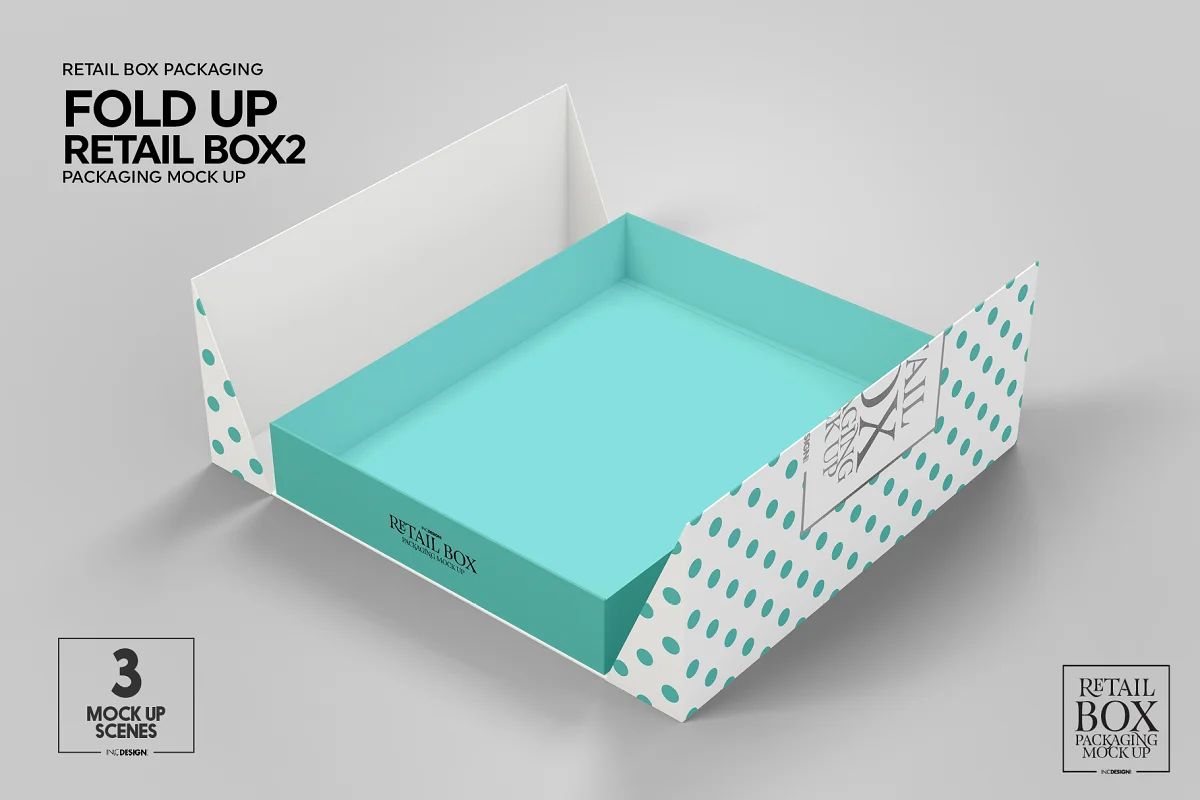 موکاپ جعبه Fold Up Retail Thin - 12