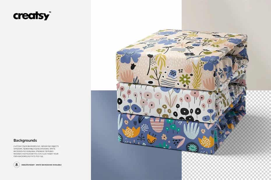موکاپ پارچه Folded Fabrics Mockup 58/FF V.6