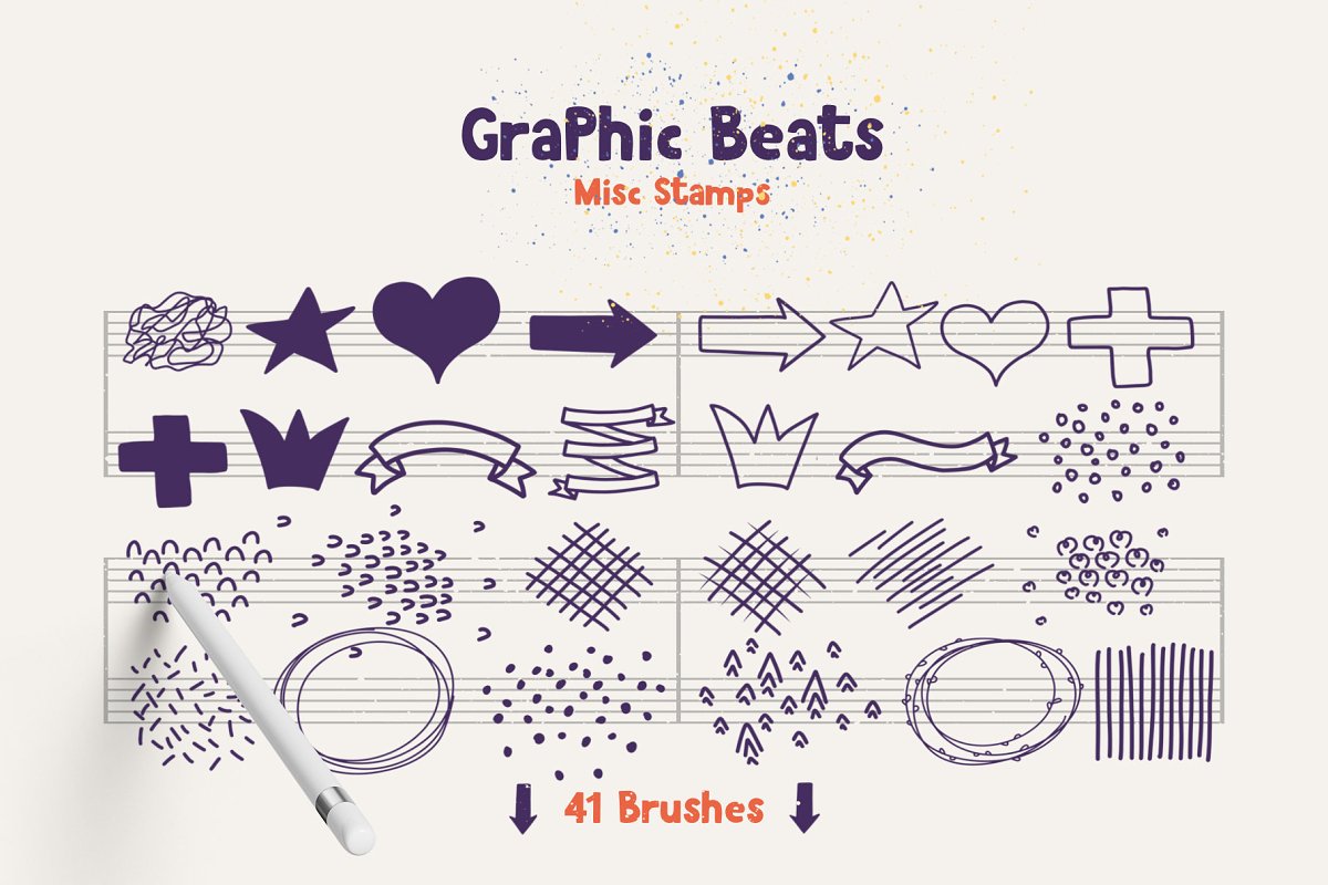 براش Graphic Beats: Brushes for ProCreate