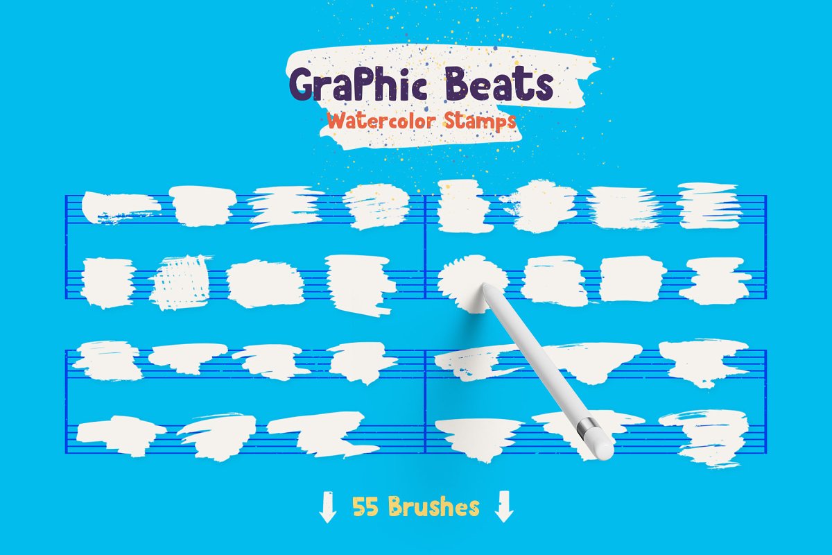 براش Graphic Beats: Brushes for ProCreate - 5