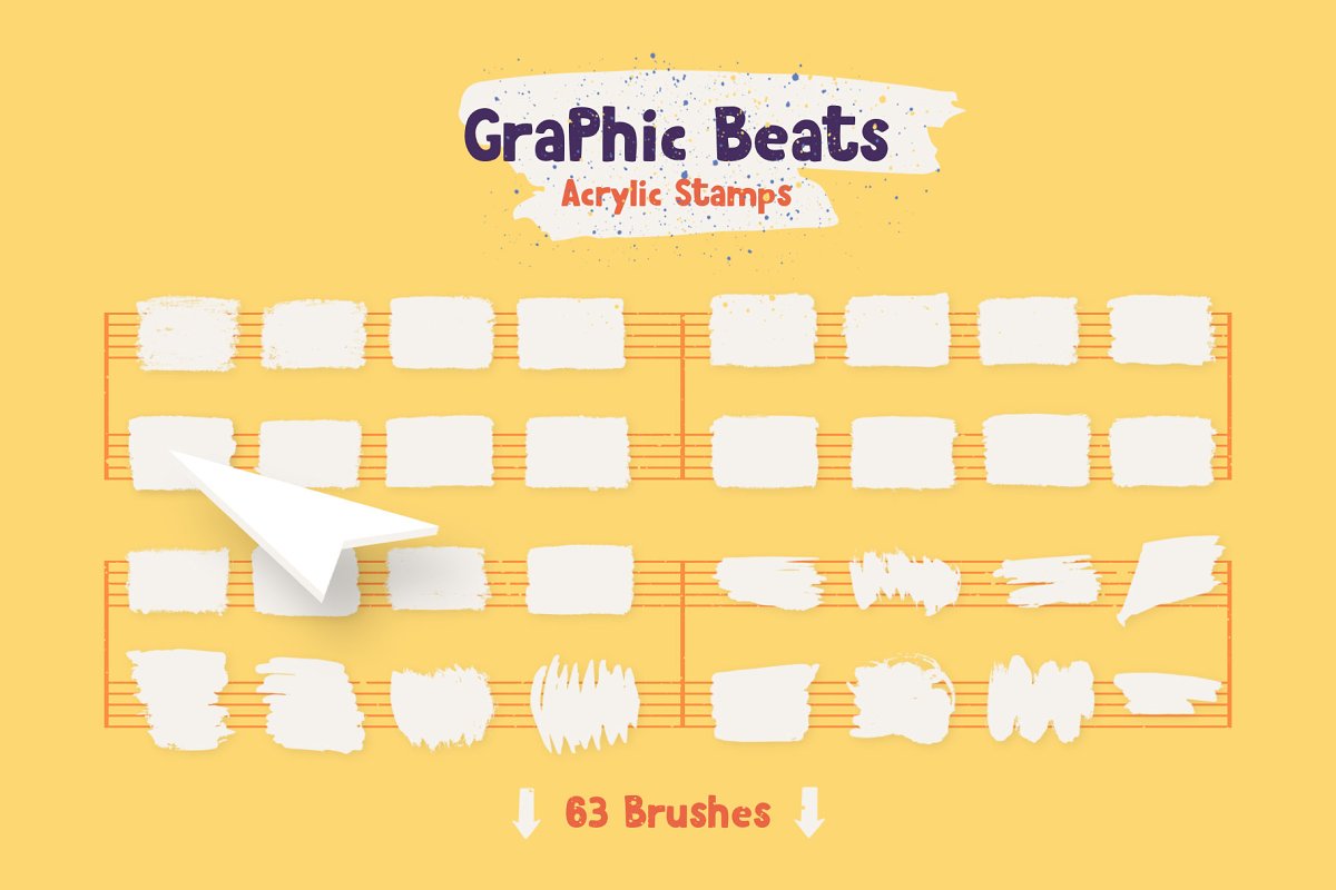 براش ایلوستریتور Graphic Beats: Illustrator Brushes - 9