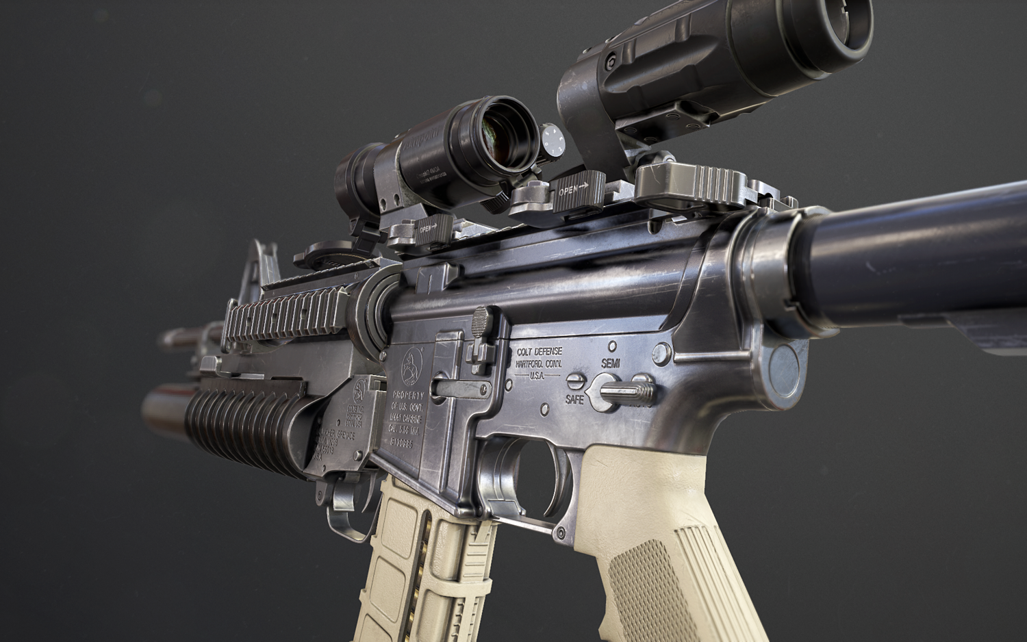 مدل سه بعدی تفنگ - 2