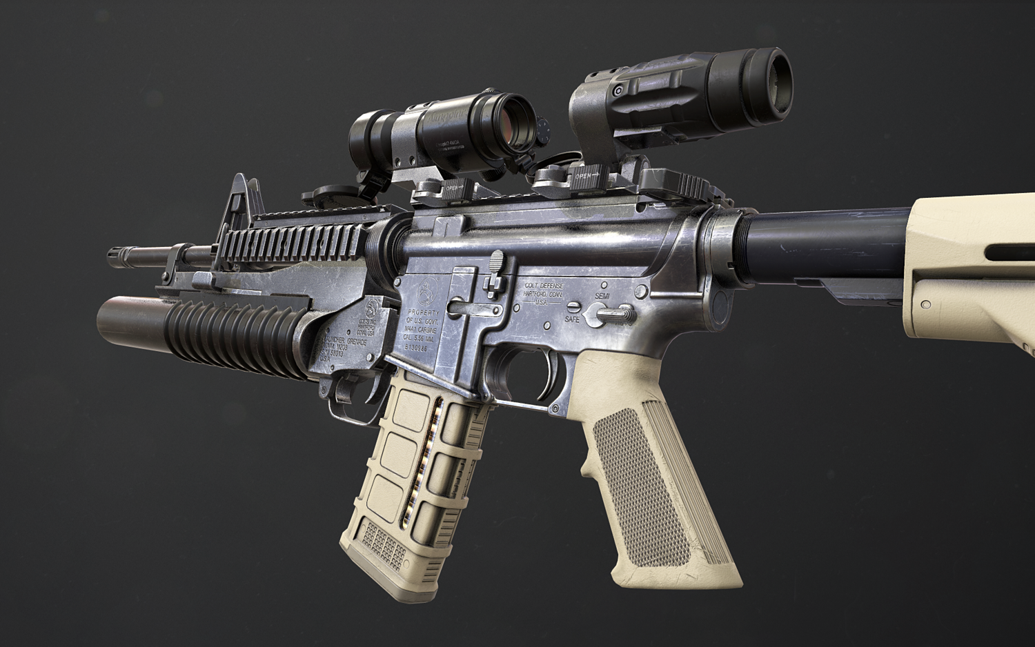 مدل سه بعدی تفنگ - 4