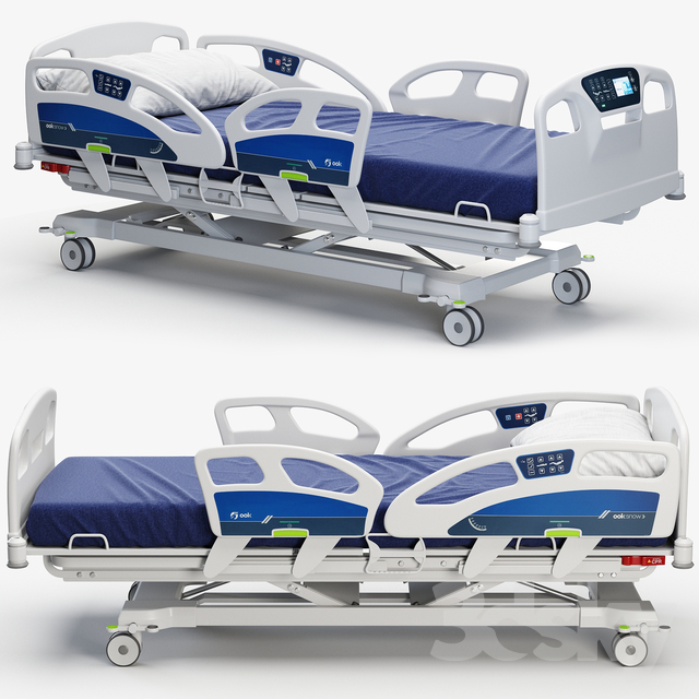 مدل سه بعدی تخت بیمارستان - 4