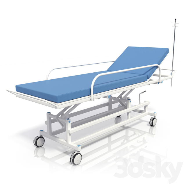 مدل سه بعدی تخت بیمارستان - 6