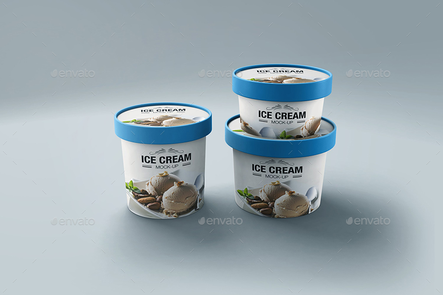 موکاپ ظرف بستنی