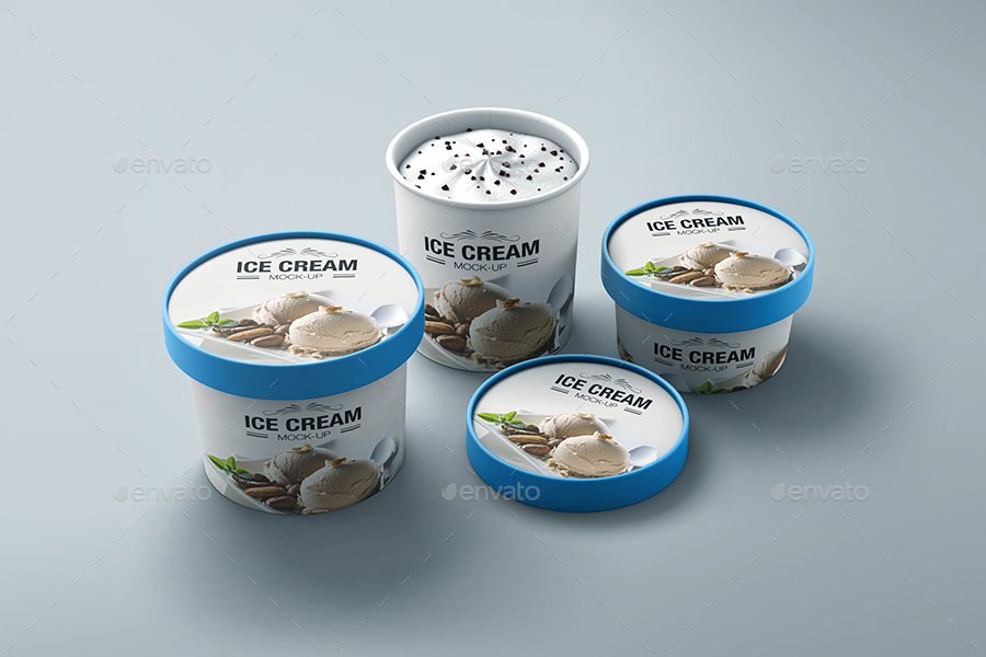 موکاپ ظرف بستنی - 9