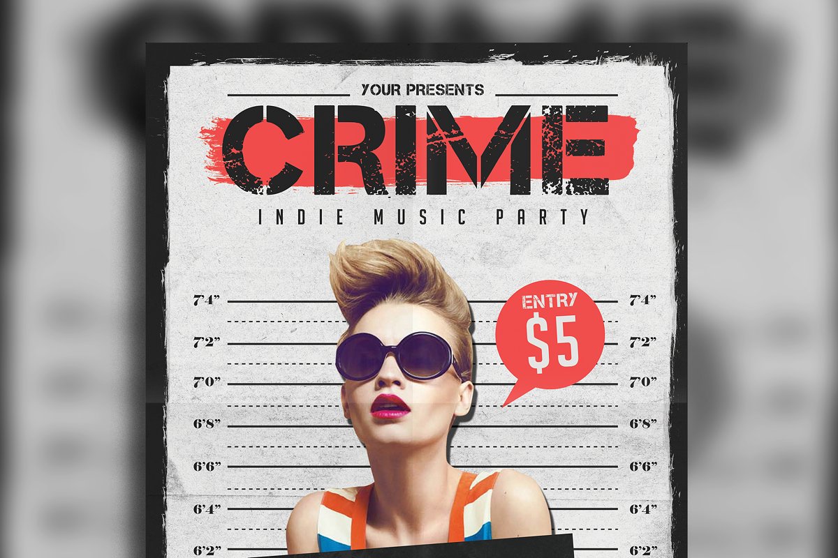 فایل لایه باز پوستر Indie Crime Poster/Flyer - 2