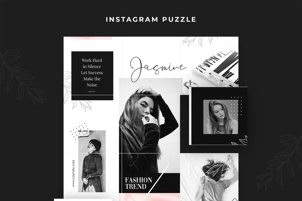 فایل لایه باز پست پازلی اینستاگرام Instagram Puzzle - 4