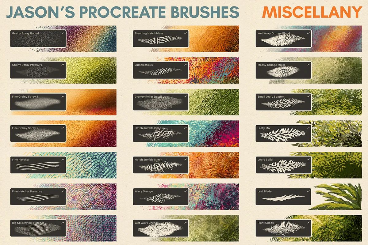 براش Jason’s Procreate Brushes - 15