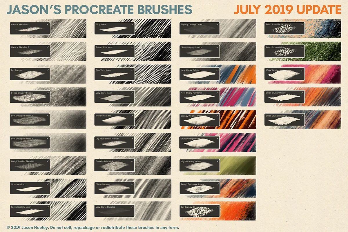 براش Jason’s Procreate Brushes - 17