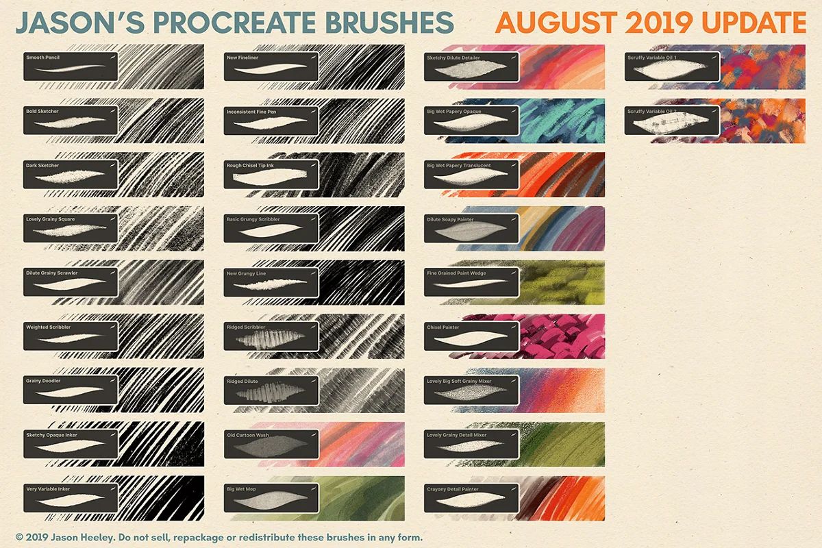 براش Jason’s Procreate Brushes - 19