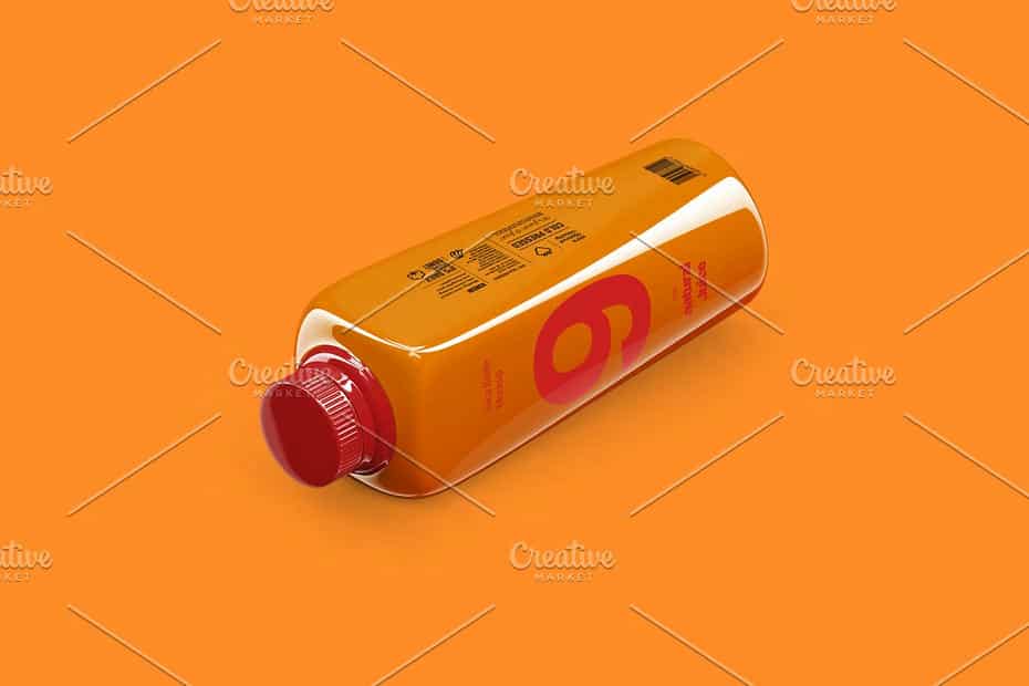 موکاپ بطری نوشیدنی Juice Bottle Mockup - 8