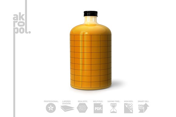 موکاپ بطری آبمیوه Juice Bottle - 5