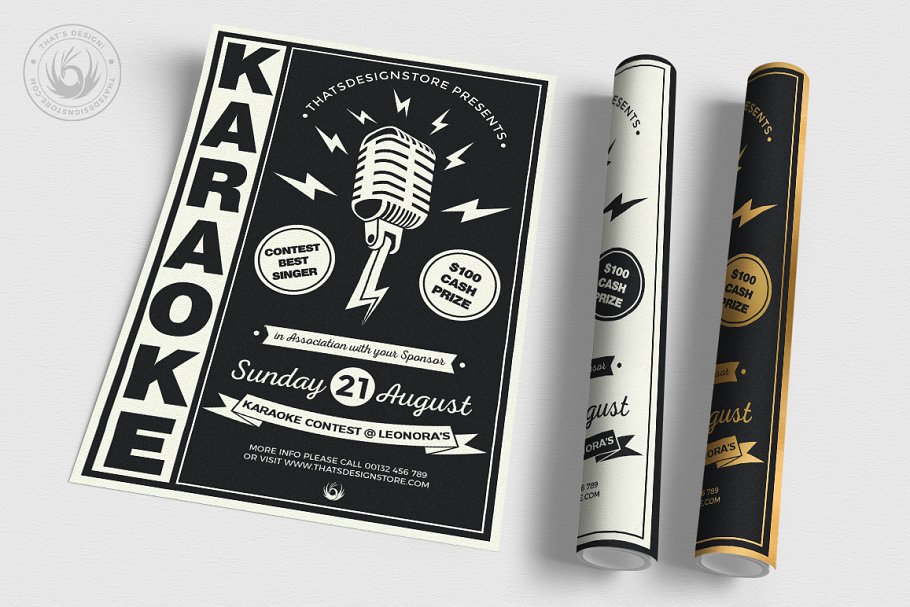 فایل لایه باز آگهی Karaoke Flyer Template V3