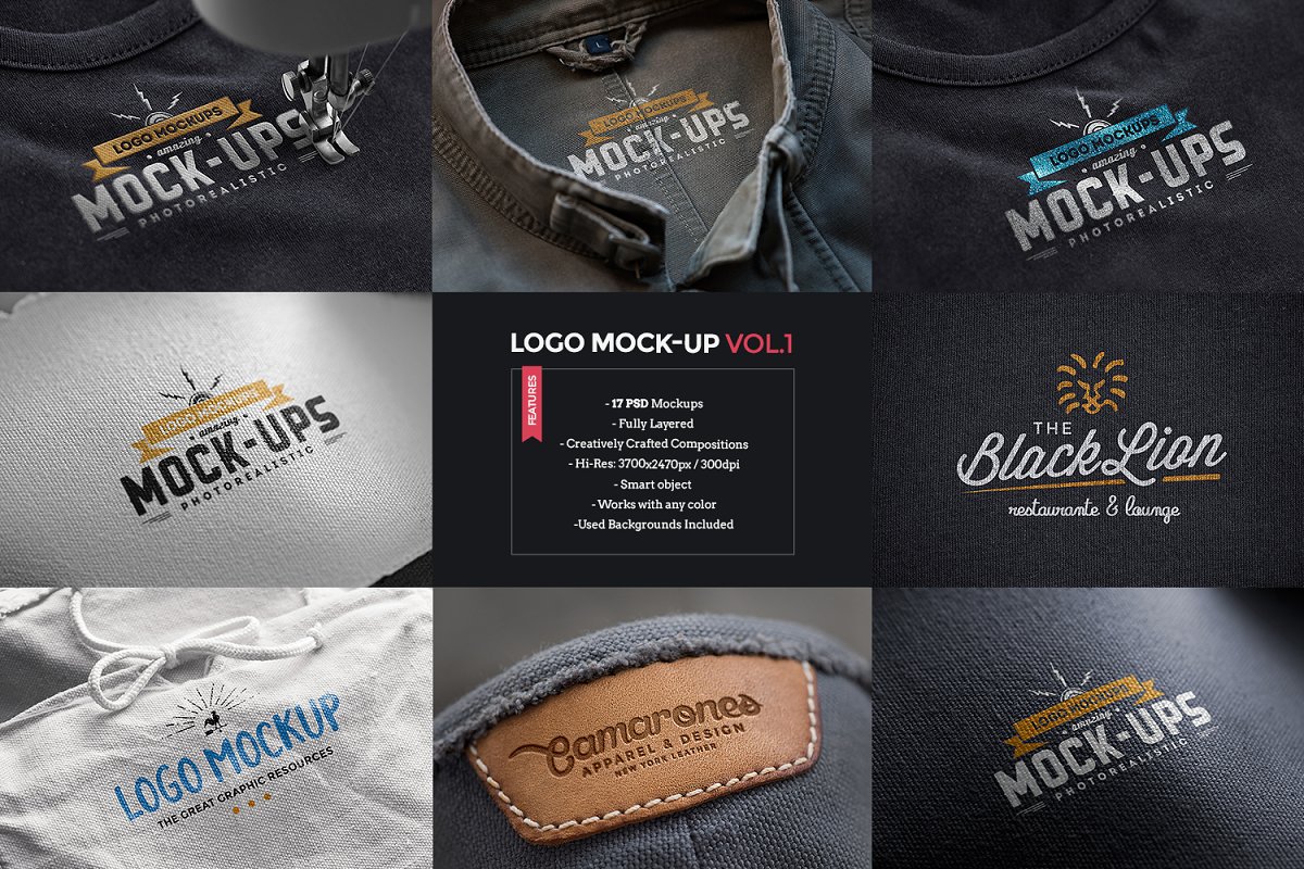موکاپ لوگو Logo Mock-Ups / Vol.1