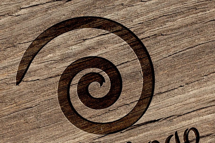 موکاپ لوگو Logo Mock-ups – Wood Style