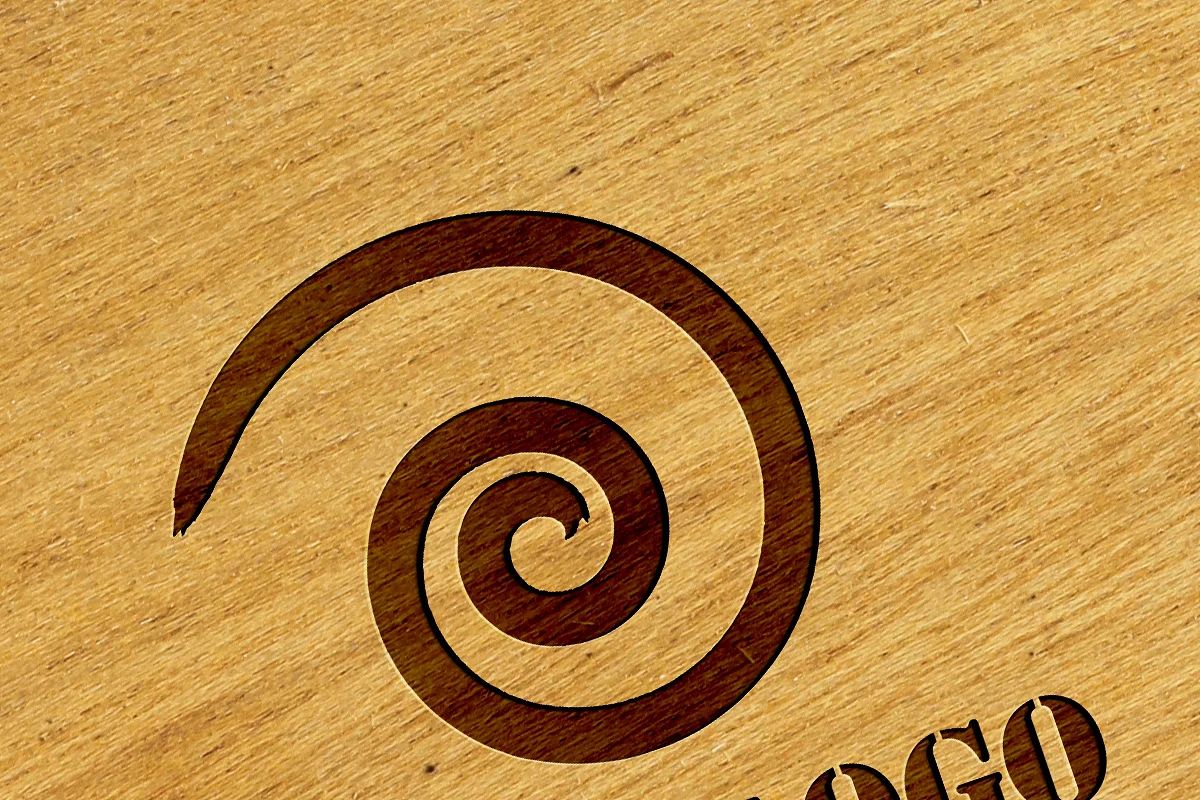 موکاپ لوگو Logo Mock-ups – Wood Style - 4