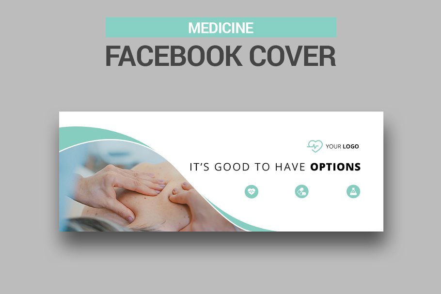 فایل لایه باز بنر فیسبوک Medicine Facebook Covers - 6