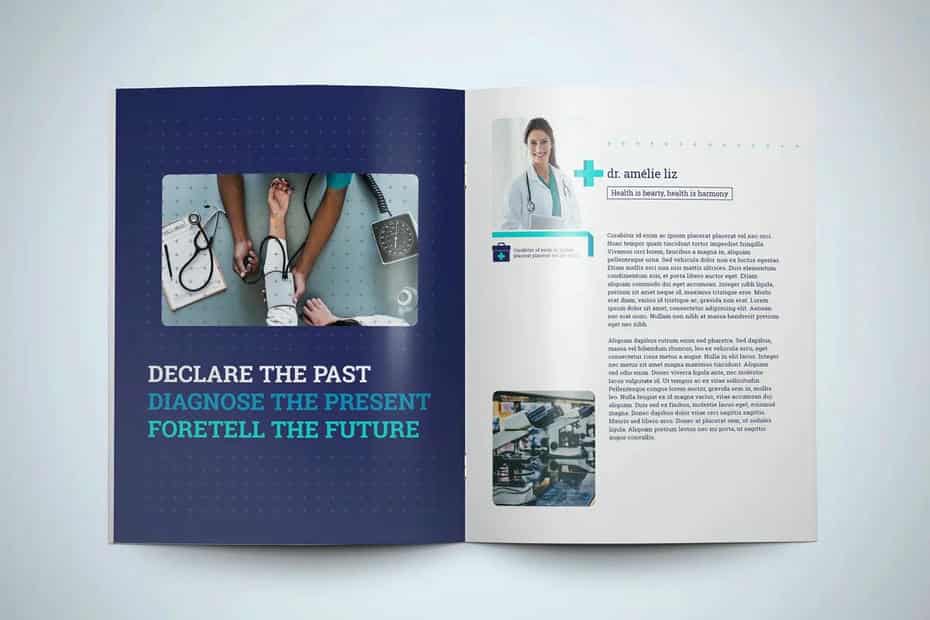 دانلود قالب ایندیزاین بروشور پزشکی Médico Brochure Template - 7 قالب ایندیزاین بروشور پزشکی - 6