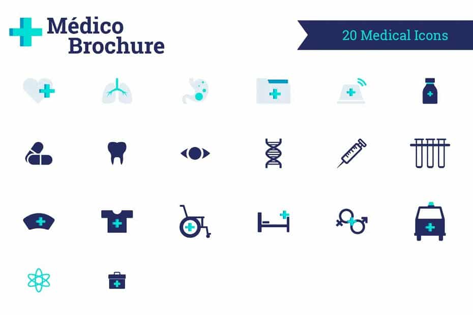 دانلود قالب ایندیزاین بروشور پزشکی Médico Brochure Template - 15 قالب ایندیزاین بروشور پزشکی - 14