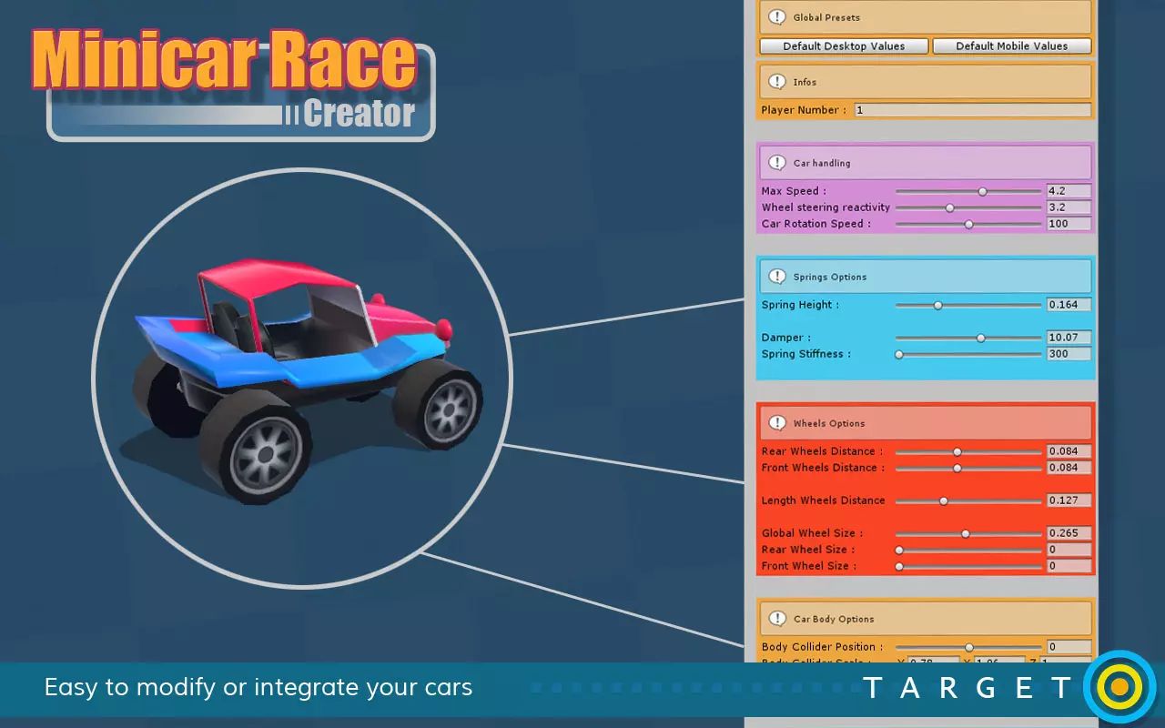 Minicar Race Creator برای یونیتی - 1