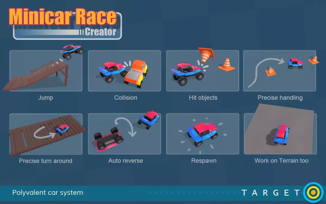 Minicar Race Creator برای یونیتی - 3