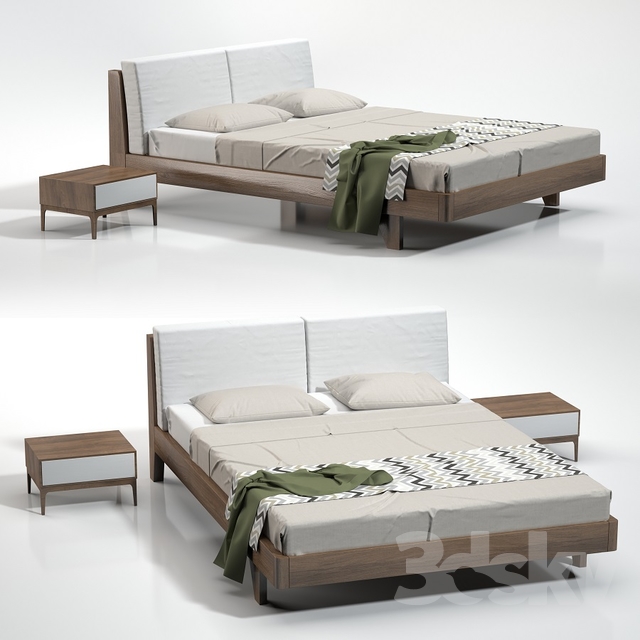 دانلود مدل سه بعدی تخت خواب مدرن - 6