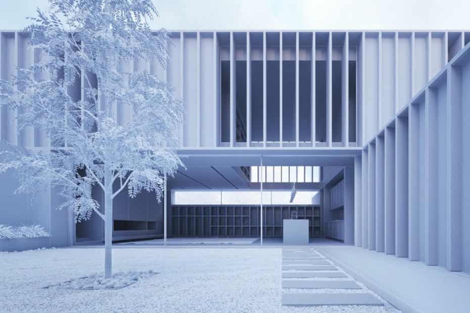 صحنه آماده نمای ساختمان مدرن - 5