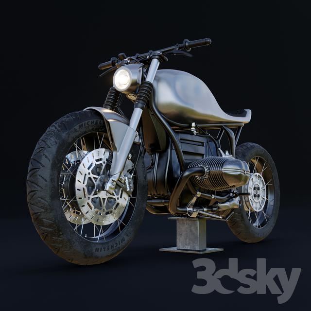 مدل سه بعدی موتور سیکلت