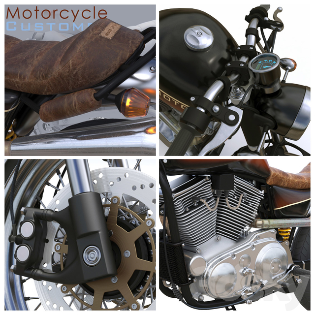 مدل سه بعدی موتور سیکلت - 20