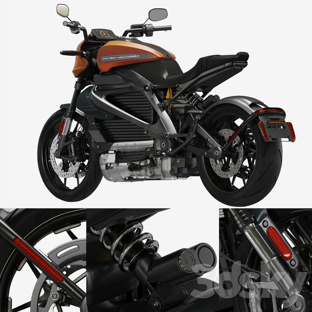 مدل سه بعدی موتور سیکلت - 23