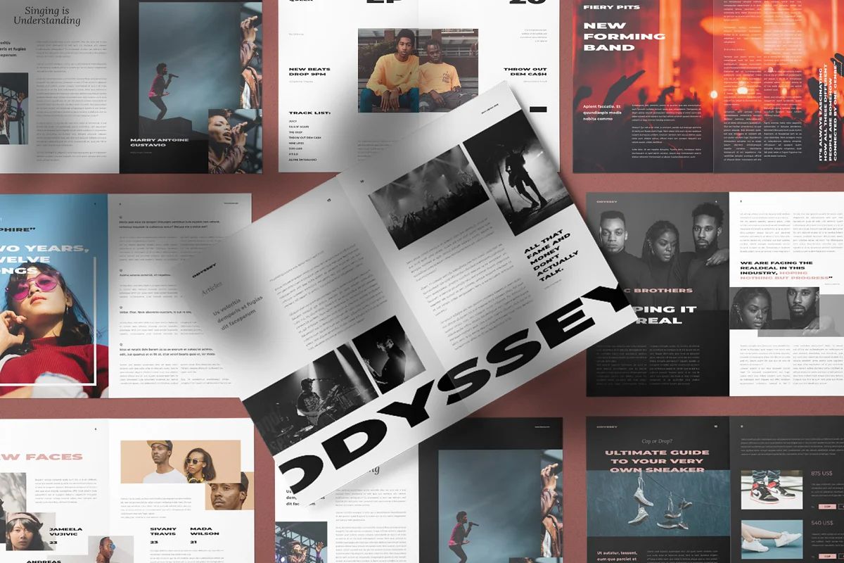 قالب ایندیزاین مجله Odyssey Magazine - 4