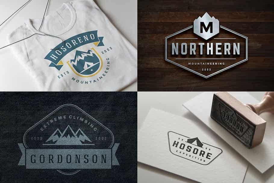فایل لایه باز لوگو Outdoor logos and badges